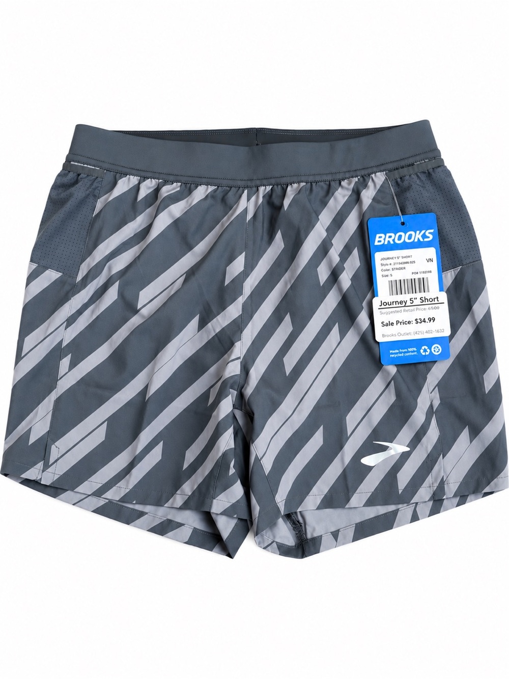Brooks Journey 5” Running Shorts Men’s Small S NWT